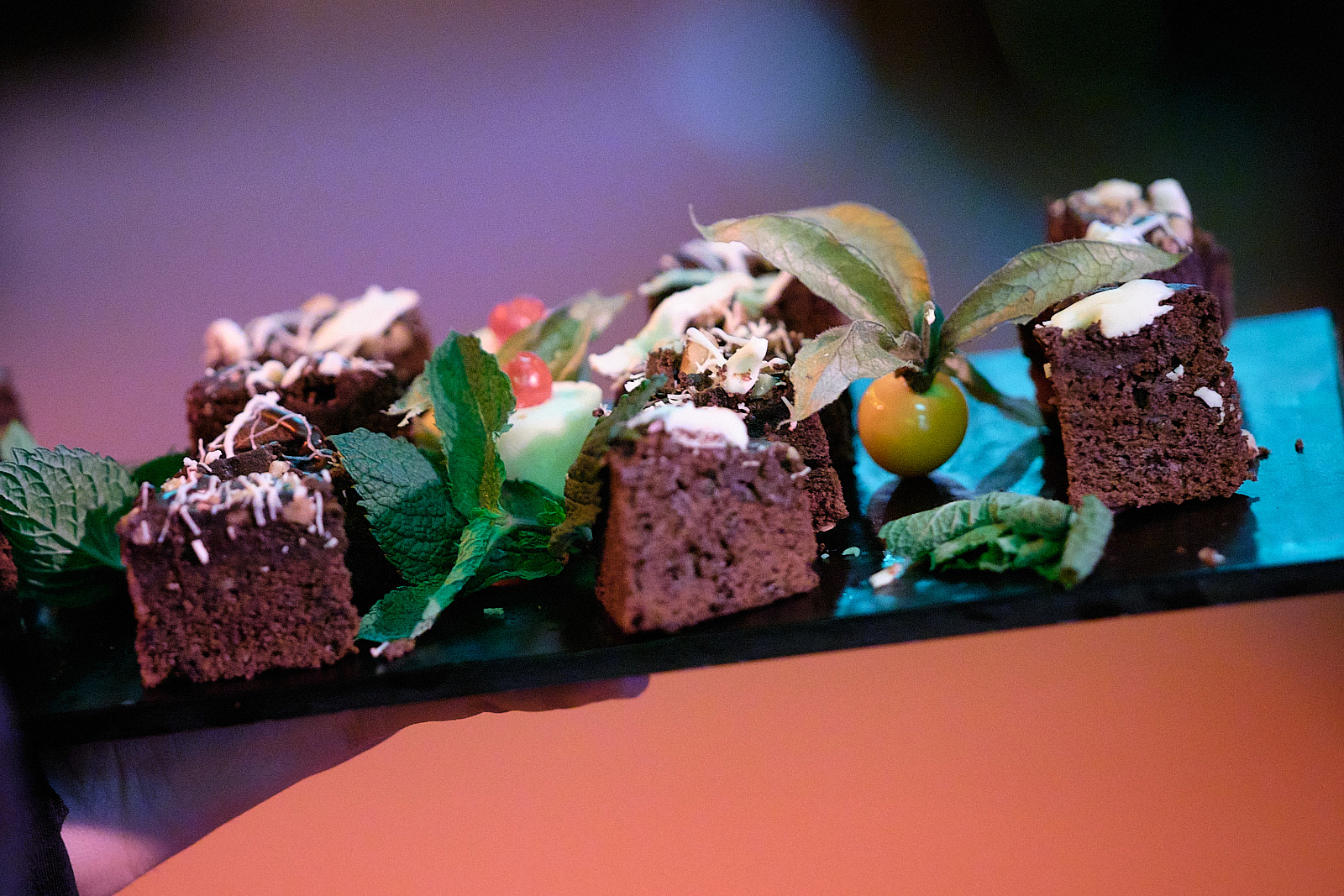 Brownies auf dem Buffet