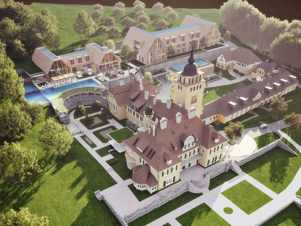 Visualisierung Dorint Hotel im Schloss Lerbach Bergsich Gladbach
