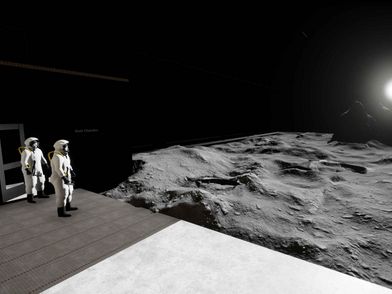 Mondambiente um inneren der LUNA-Halle der ESA