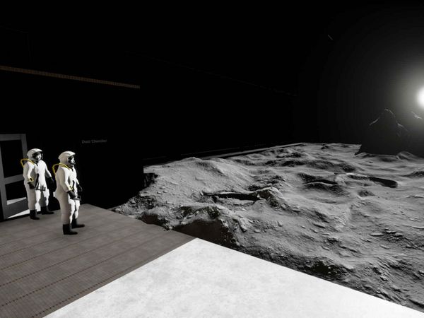 Mondambiente um inneren der LUNA-Halle der ESA